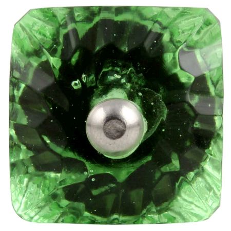 Green Glass Square Cut Wine Stopper